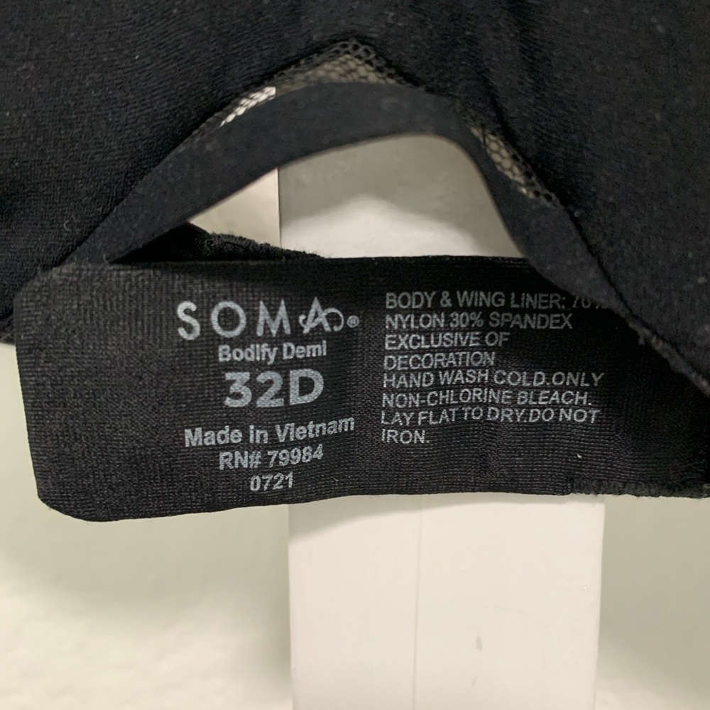 Soma Bodify Demi Black Bra Size 32D - Picture 4 of 6